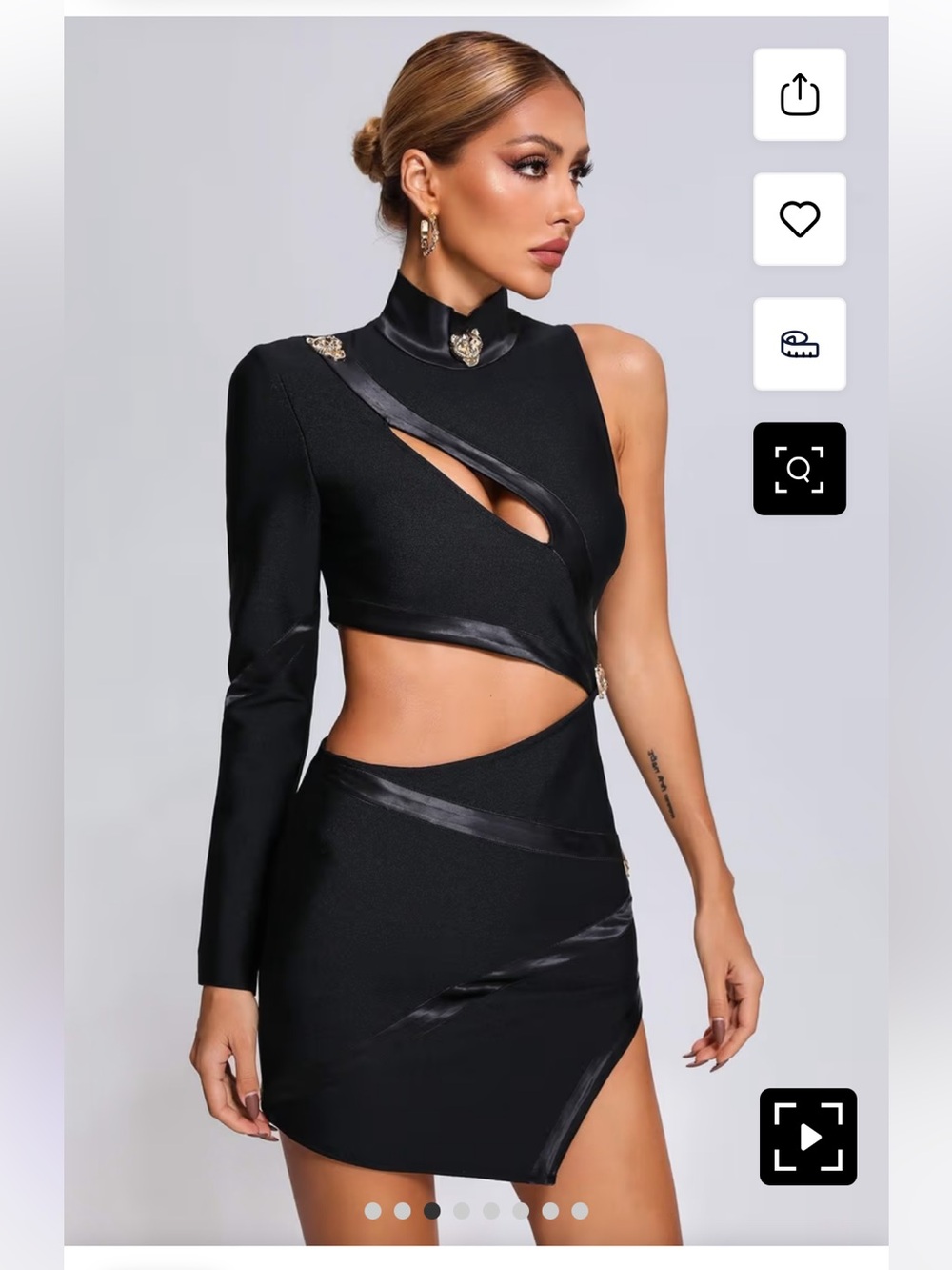 Bella Barnett One Shoulder Cutout Mini Bandage Dress - Picture 15 of 16